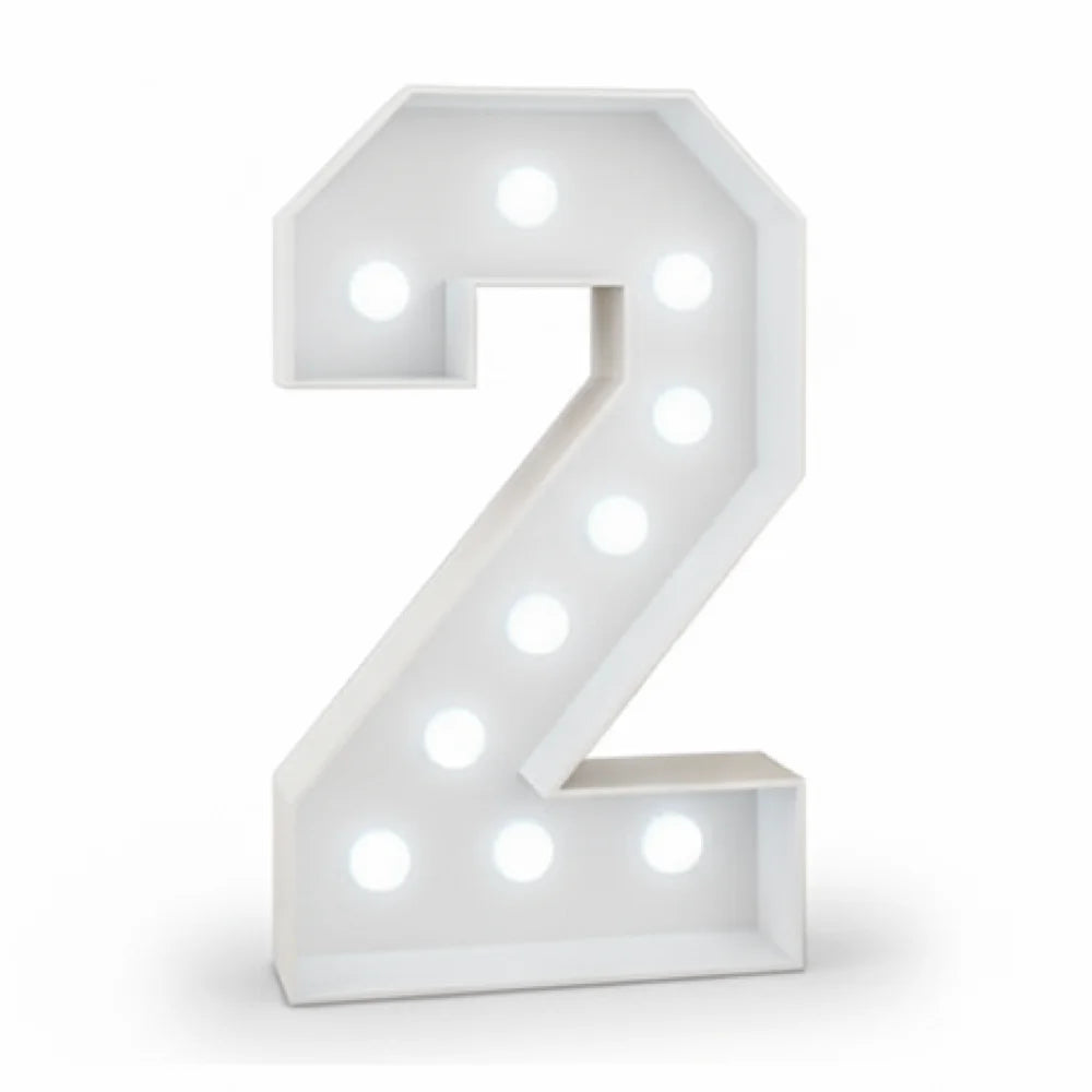 Light Up Number Signs 0 to 9 Freestanding LED Numbers 450mm Tall Bright Illuminated Display with Modern Design for Birthday Wedding Anniversary Party Event Home Bar Restaurant Stage Decor