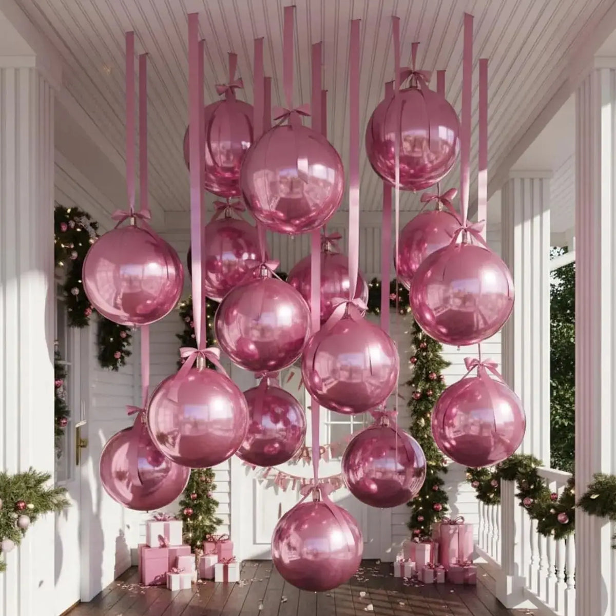 18inch / 22inch  Hanging Balloons  (All colours)  10pcs set Large 4D Chrome Foil Balloons Birthday Party Wedding Baby Shower