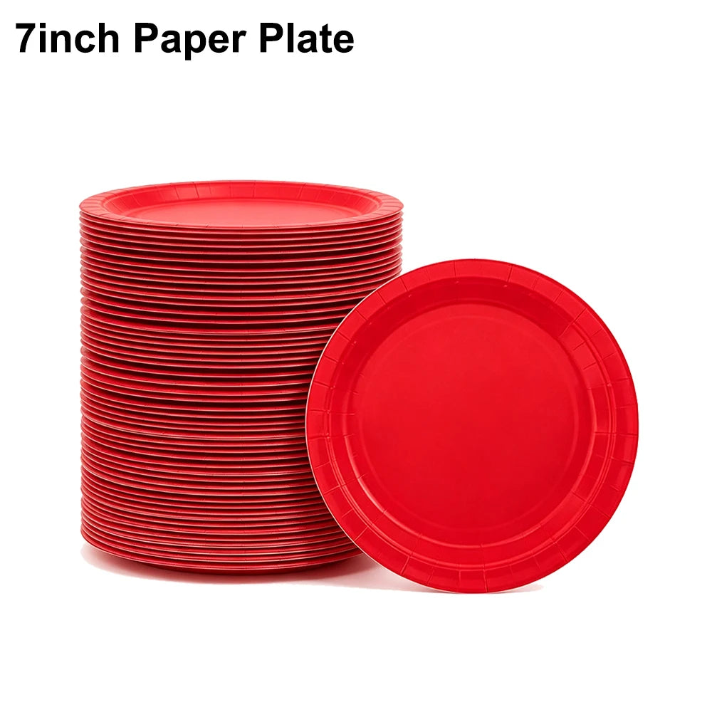 20, 40, 60, 80, 100Pcs Green and Red Paper Cups Napkin Disposable Tableware Party Napkin Drink Cups Birthday Christmas Holiday Party Supplies