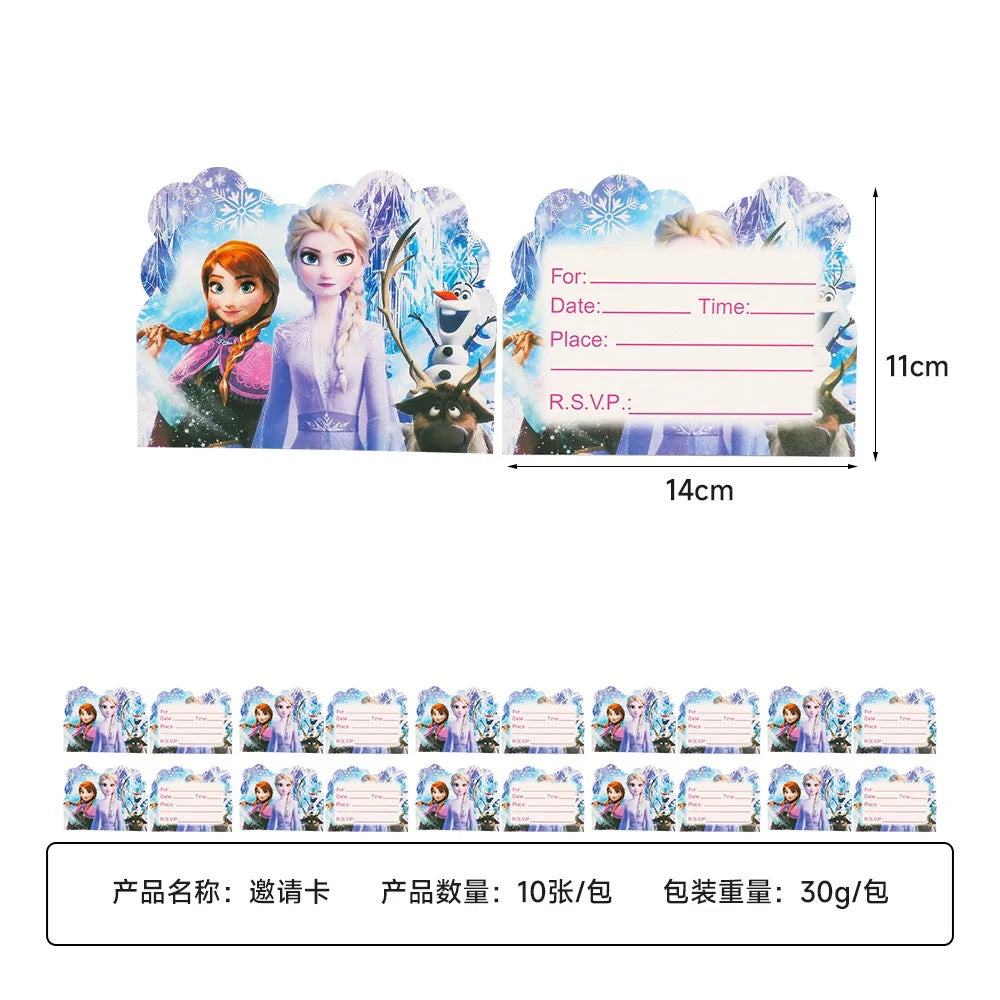 Elsa & Anna Princess Birthday Party Kit – Frozen-Themed Decorations, Balloons, Banner, Plates, Cups & Gift Bags