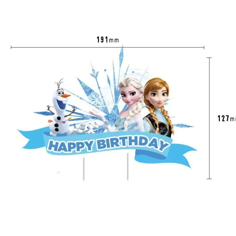 Elsa & Anna Princess Birthday Party Kit – Frozen-Themed Decorations, Balloons, Banner, Plates, Cups & Gift Bags