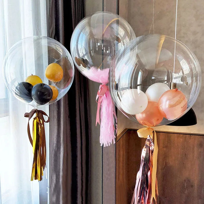 Clear Bubble Balloons Large Transparent Bobo Balloons for all Ocassions - 10pcs 10/16/18/20/24/36 inch