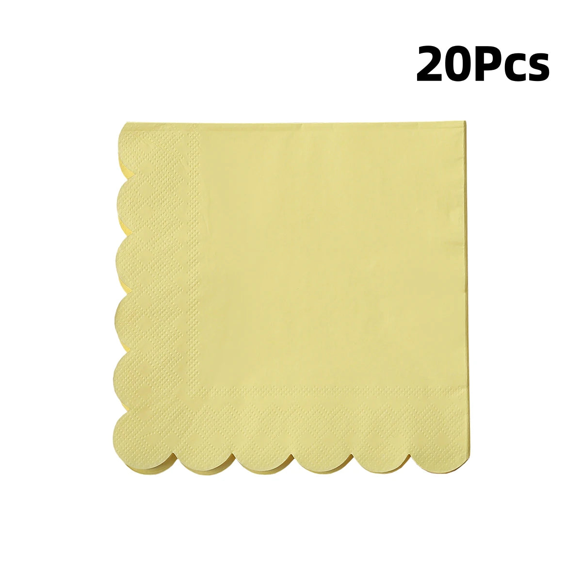 Deluxe Pastel Coloured Scalloped Edge Gold Foil Paper Plates Cups Napkins Disposable Tableware Set for Birthday Wedding Celebration Party Supplies