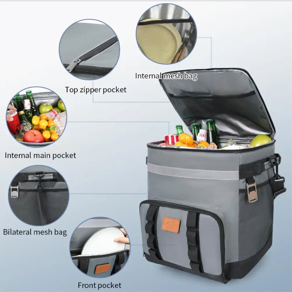 Large Portable Soft Cooler Bag with Wheels Leakproof Insulated  Ice Chest Tote Waterproof for Picnic; Camping; Beach