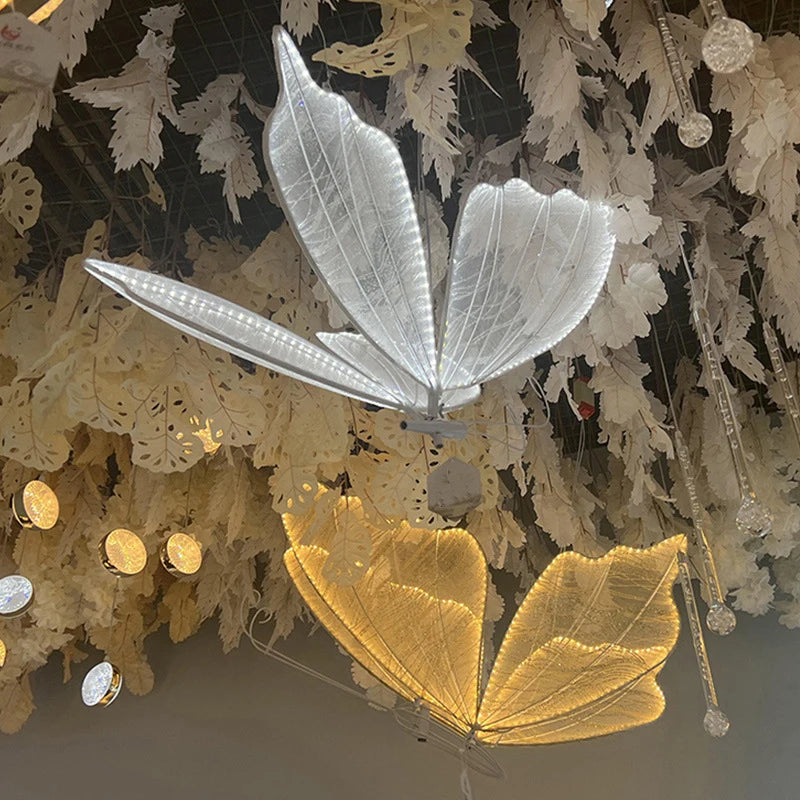 Premium Luminous LED Light Butterfly Decoration for Hall Party Prop