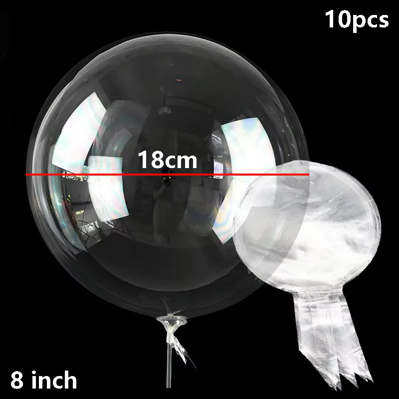 Clear Bubble Balloons Large Transparent Bobo Balloons for all Ocassions - 10pcs 10/16/18/20/24/36 inch