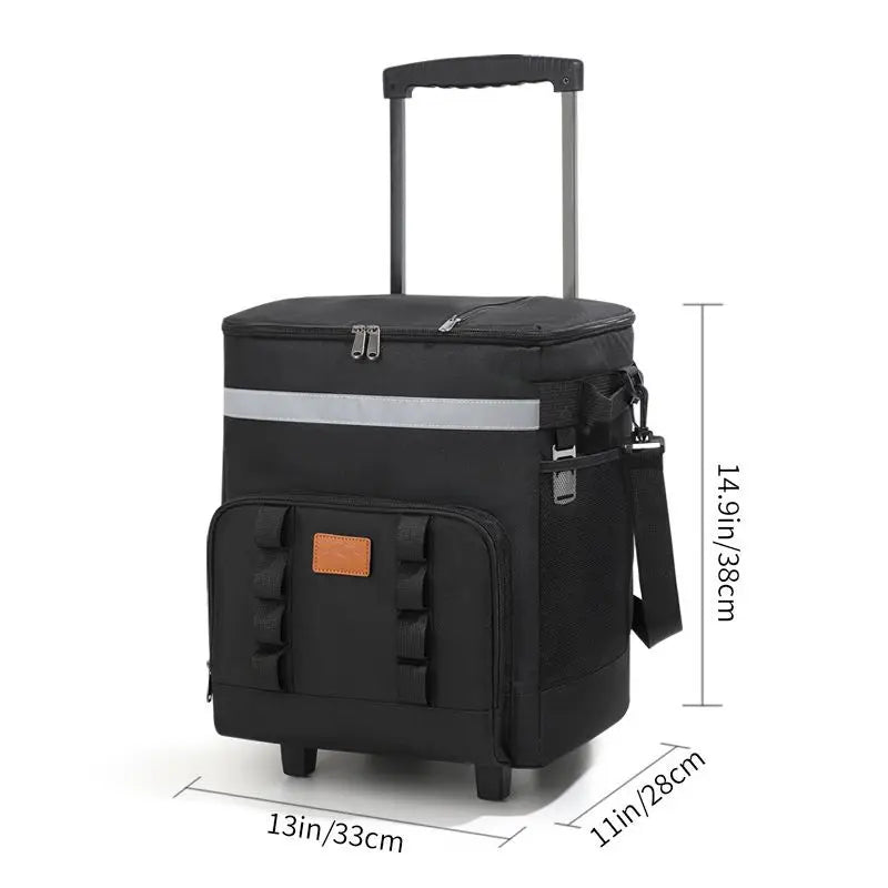 Large Portable Soft Cooler Bag with Wheels Leakproof Insulated  Ice Chest Tote Waterproof for Picnic; Camping; Beach
