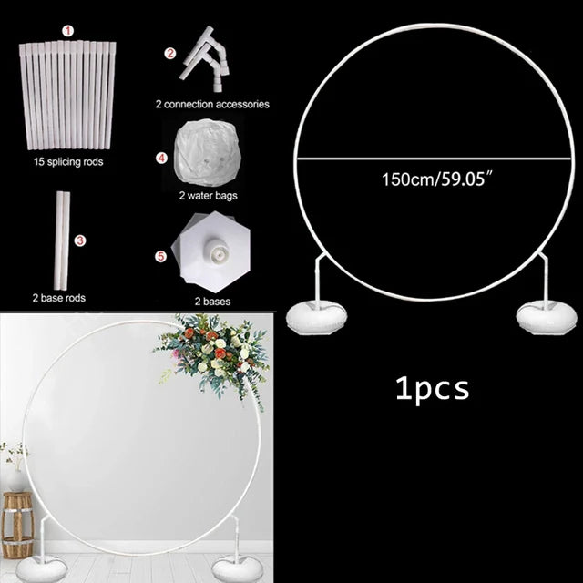 Heart Shaped Balloon Arch Frame Ring DIY Balloon Arch Garland Stand Kit For Outdoors Weddings Anniversary Decorations