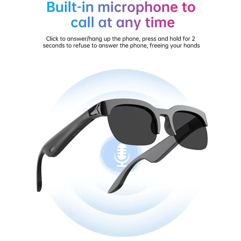 New Smart Glasses AI Translation Bluetooth Conversation Recording Listening To Music Smart Sunglasses for Men Women