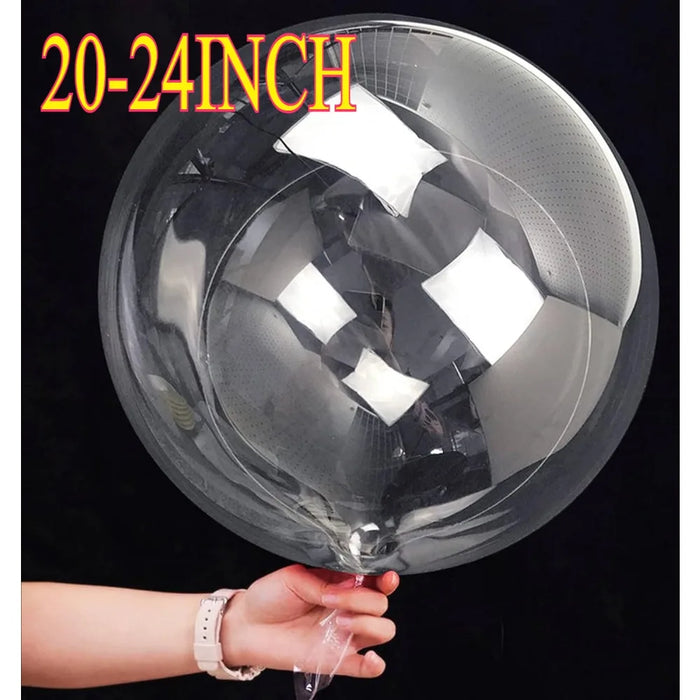 20-24 Inch Clear Bobo Balloon Large Transparent Bubble Balloon for Christmas - 10-50 Pcs