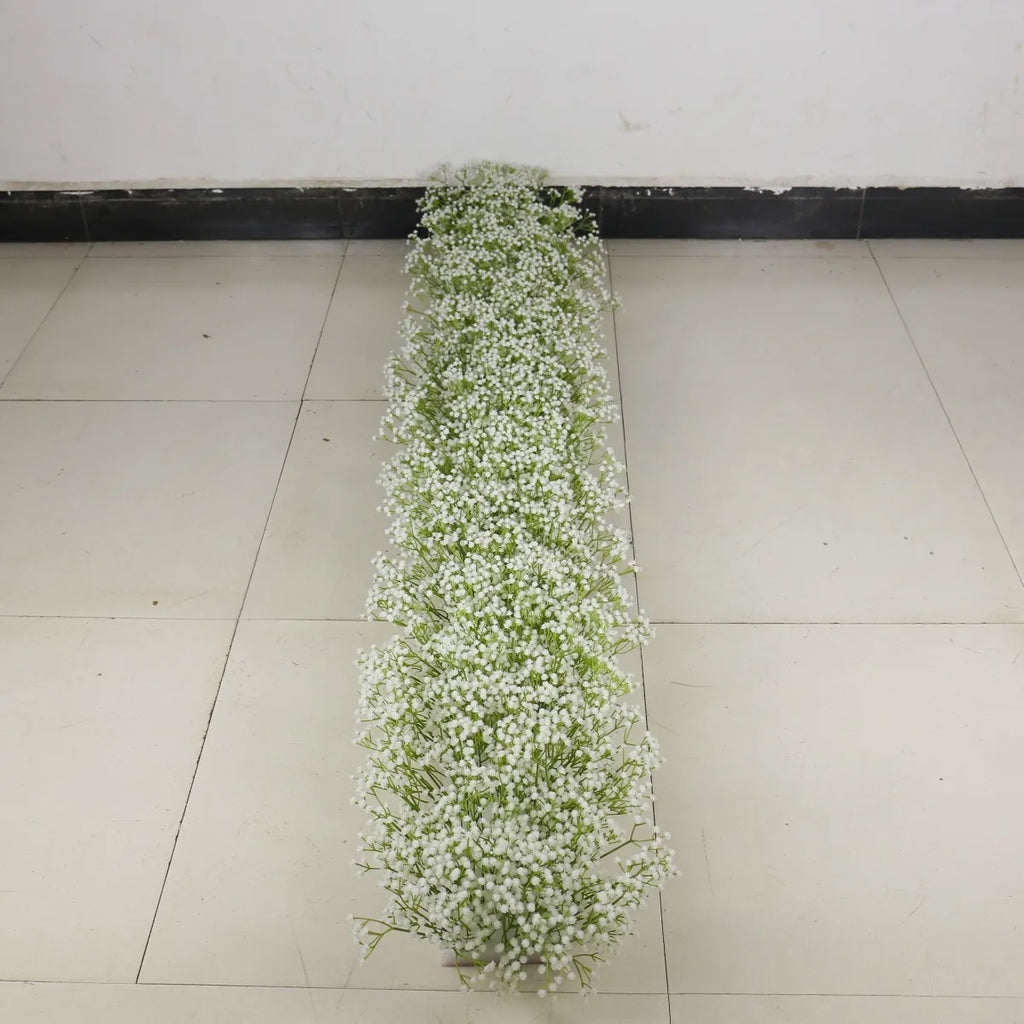 2M Artificial Gypsophila Flower Row Wedding Decor Table Centerpiece Arch Backdrop Floral Garland Home Party Event Decoration