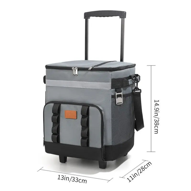 Large Portable Soft Cooler Bag with Wheels Leakproof Insulated  Ice Chest Tote Waterproof for Picnic; Camping; Beach
