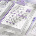 Transparent Soft Leather Loose-Leaf Notebooks  120-Page with Detachable Ring Cover (A5)