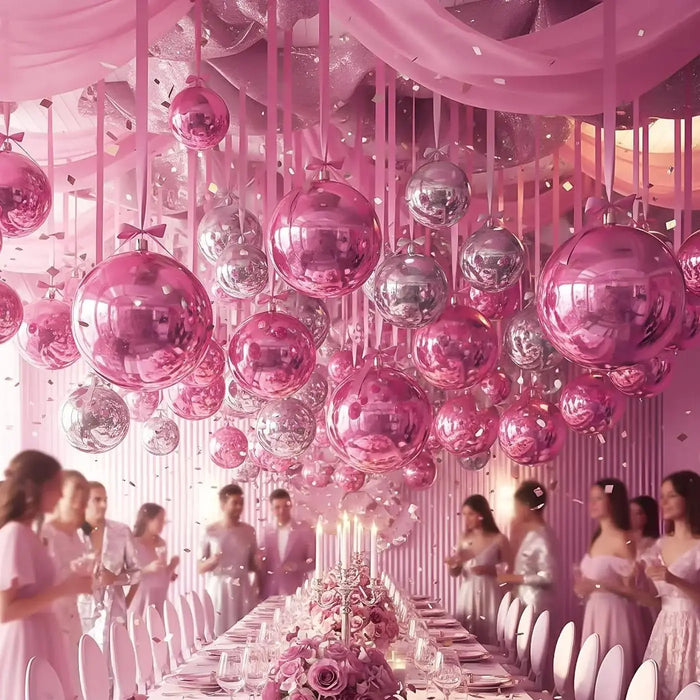 18inch / 22inch  Hanging Balloons  (All colours)  10pcs set Large 4D Chrome Foil Balloons Birthday Party Wedding Baby Shower