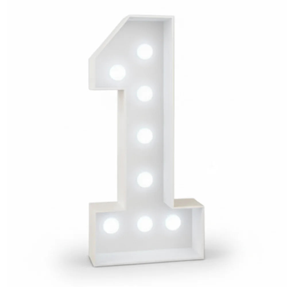 Light Up Number Signs 0 to 9 Freestanding LED Numbers 450mm Tall Bright Illuminated Display with Modern Design for Birthday Wedding Anniversary Party Event Home Bar Restaurant Stage Decor