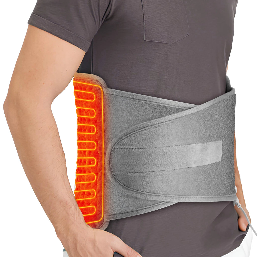 Back Heating Support Belt Electric Waist Brace With Adjustable Temperature
