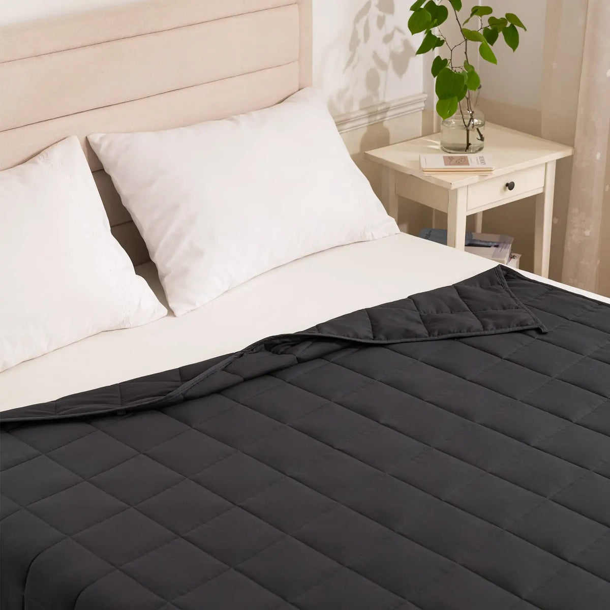Good Nite Weighted Blanket for Adults - Heavy Double Blanket, Improves Sleep & Relaxation (Dark Grey)