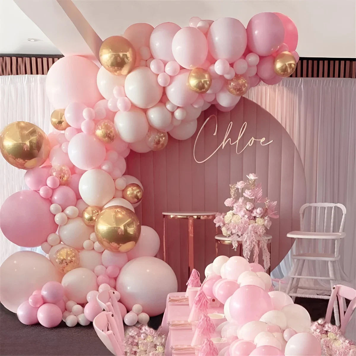 Balloon Garland Arch,  Birthday Party Decorations Birthday Foil Balloon  for Parties, Bridal Baptism Decor Gazebos Wedding Party Supplies
