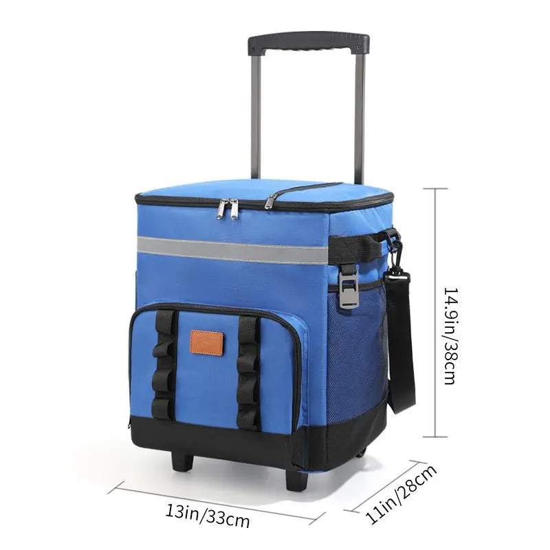 Large Portable Soft Cooler Bag with Wheels Leakproof Insulated  Ice Chest Tote Waterproof for Picnic; Camping; Beach