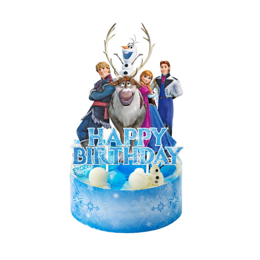 Elsa & Anna Princess Birthday Party Kit – Frozen-Themed Decorations, Balloons, Banner, Plates, Cups & Gift Bags