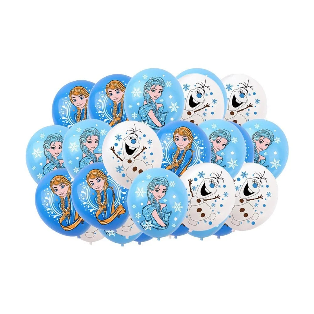 Elsa & Anna Princess Birthday Party Kit – Frozen-Themed Decorations, Balloons, Banner, Plates, Cups & Gift Bags