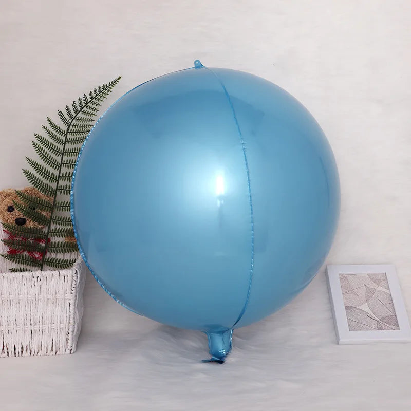 4D Foil Balloons Holographic Round Balloon for Birthday Bachelor Party and Christmas Decoration Valentine's Day and Baby Shower