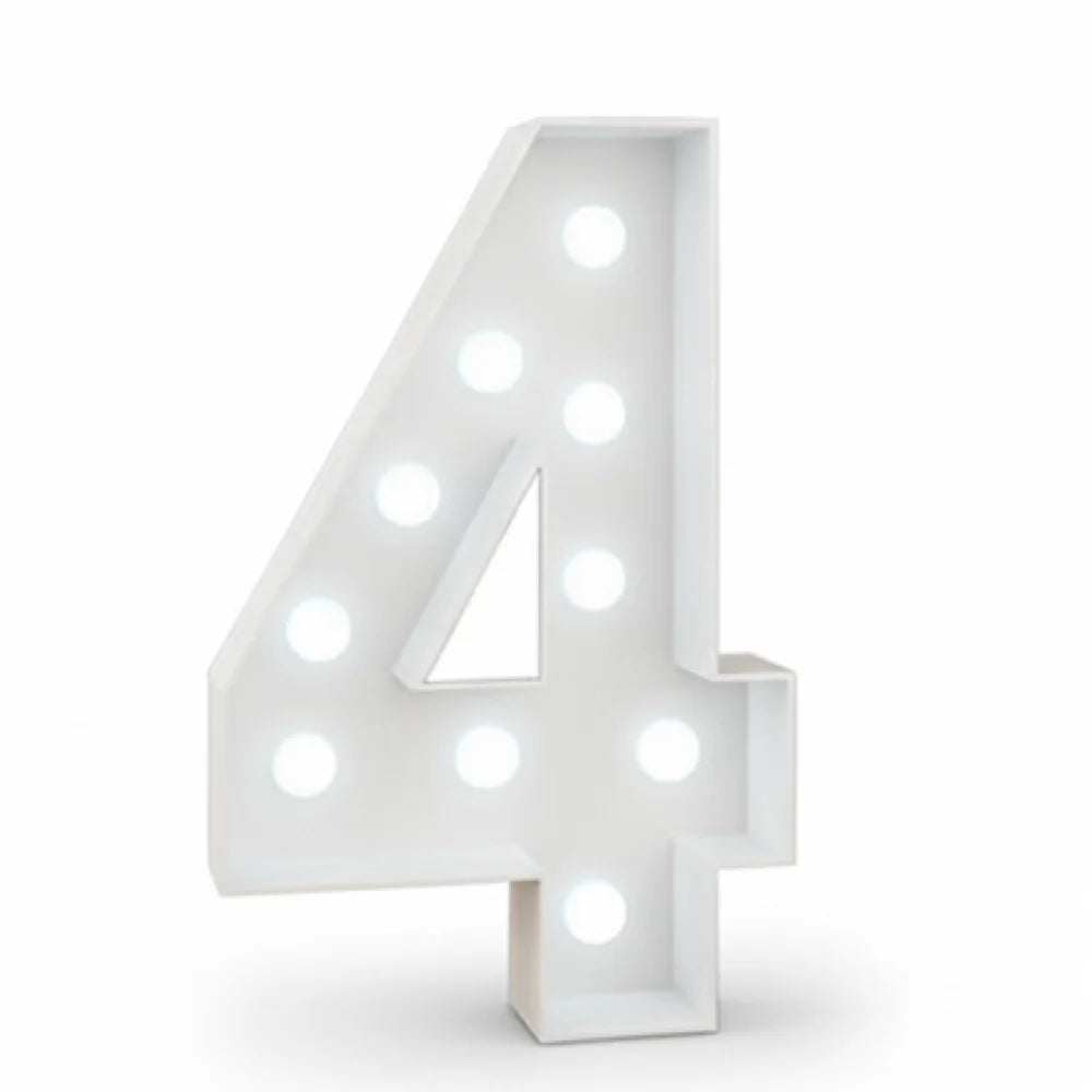 Light Up Number Signs 0 to 9 Freestanding LED Numbers 450mm Tall Bright Illuminated Display with Modern Design for Birthday Wedding Anniversary Party Event Home Bar Restaurant Stage Decor
