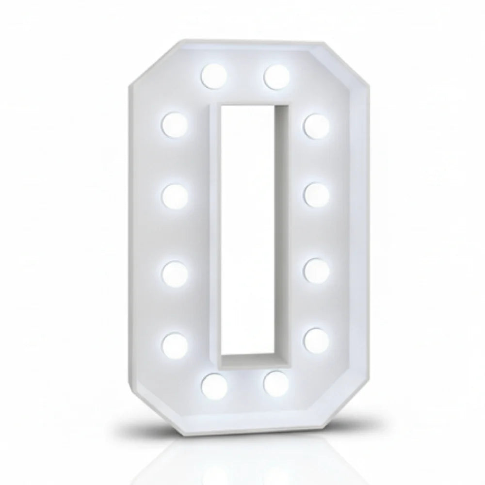 Light Up Number Signs 0 to 9 Freestanding LED Numbers 450mm Tall Bright Illuminated Display with Modern Design for Birthday Wedding Anniversary Party Event Home Bar Restaurant Stage Decor