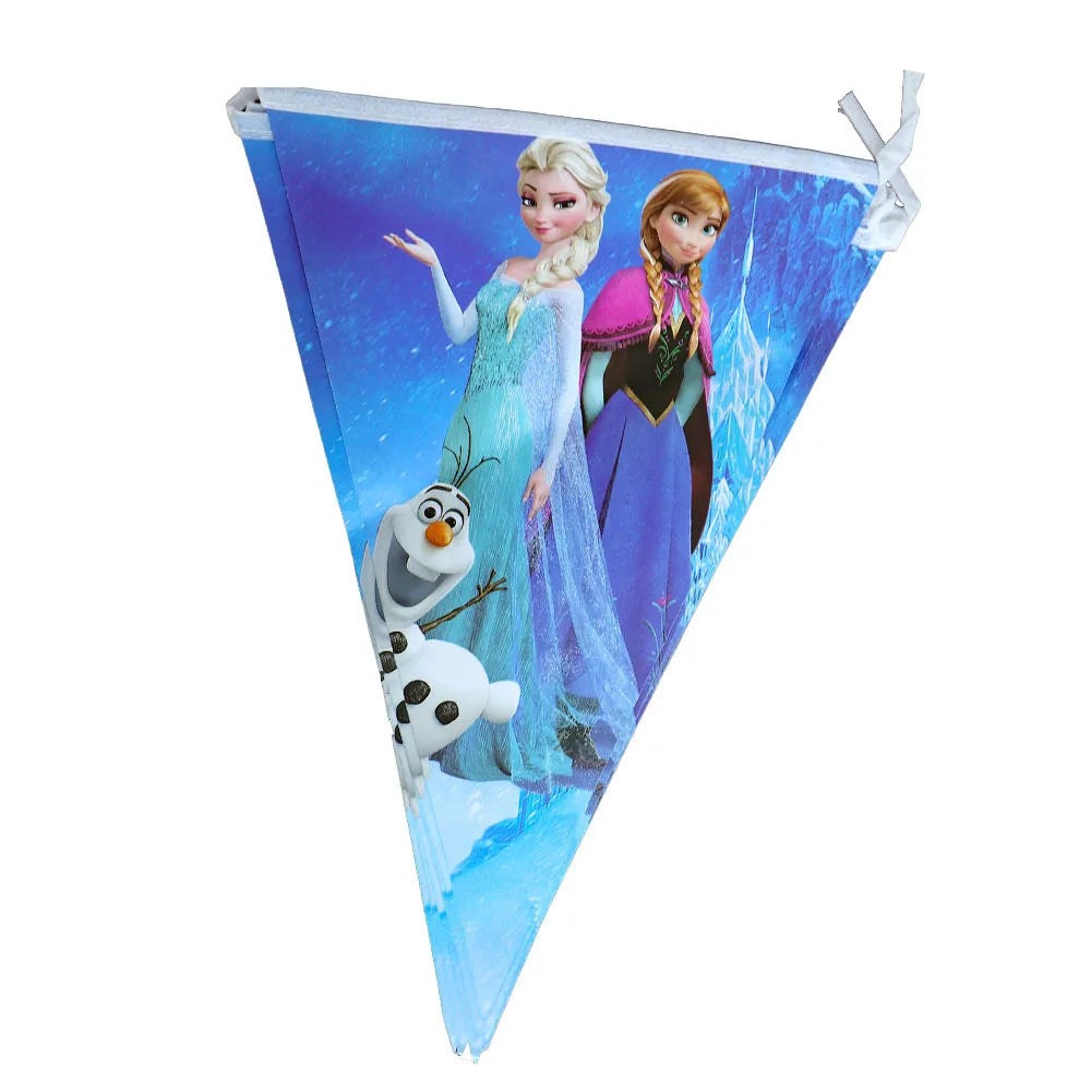 Elsa & Anna Princess Birthday Party Kit – Frozen-Themed Decorations, Balloons, Banner, Plates, Cups & Gift Bags